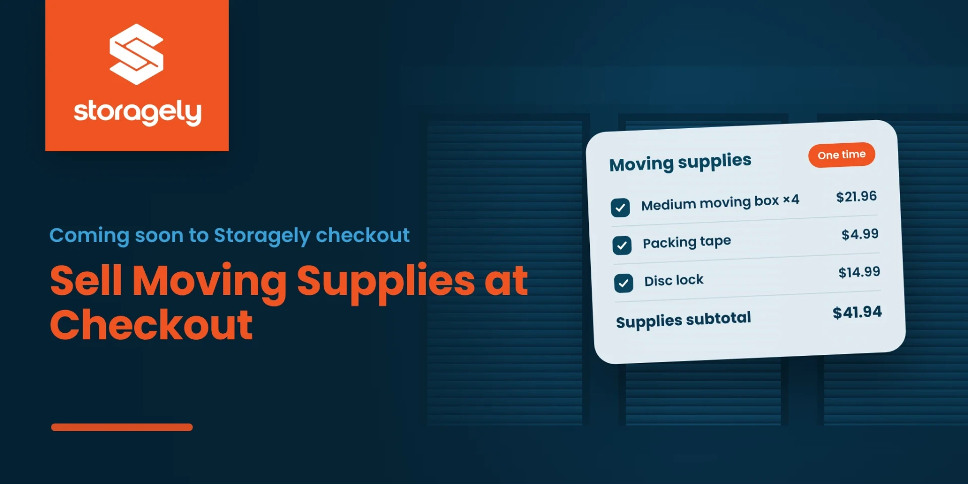 Selling moving supplies at self storage checkout