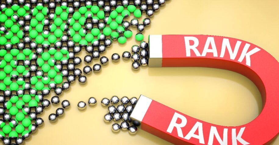 Self Storage Website Ranking Factors Attracting Success Symbolized by Magnet and Metal Beads
