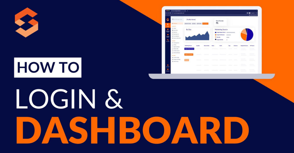 Text reading How to Login & Dashboard Navigation With Computer in Background