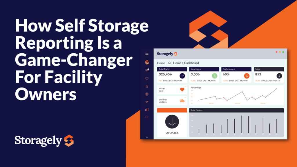 self storage reporting dashboard with data
