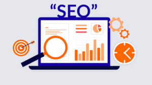 Self storage SEO on a computer.