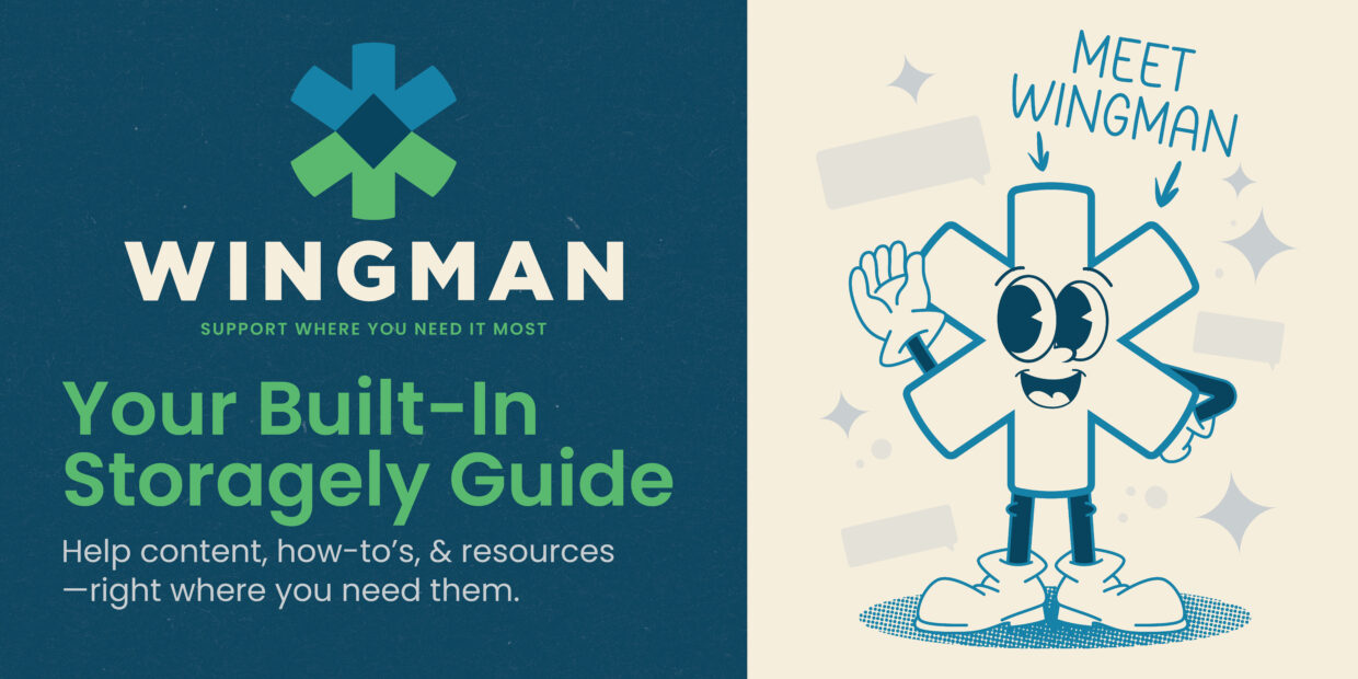 Waving WIngman logo next to text reading Meet Wingman: Your Built-In Customer Support Guide.