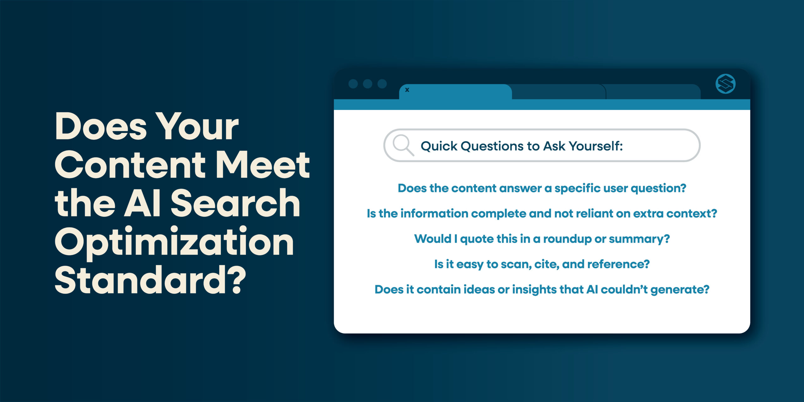 Does Your Content Meet the AI Search Optimization Standard Questions