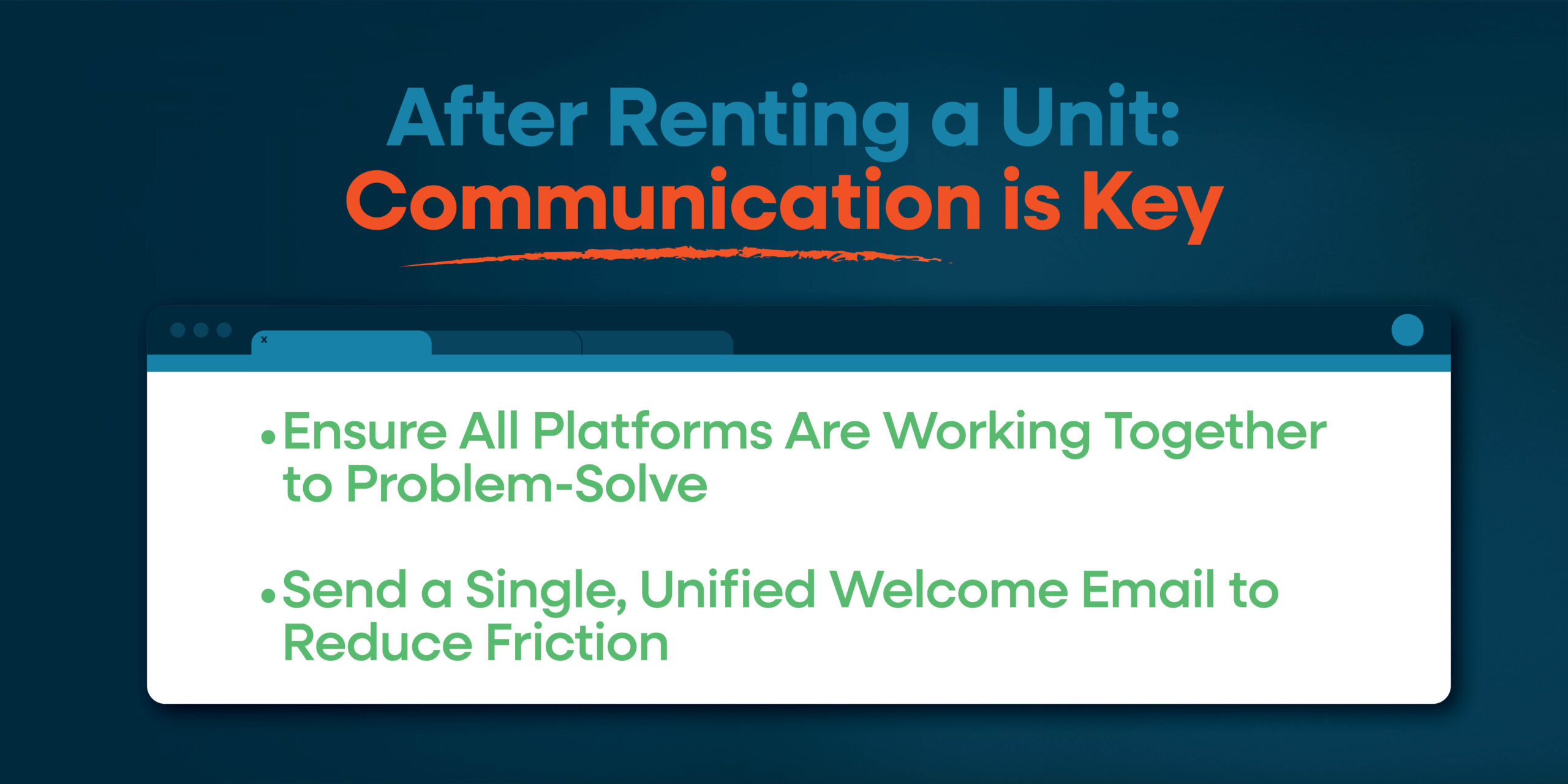 After Renting a Unit: Communication is Key with examples. 