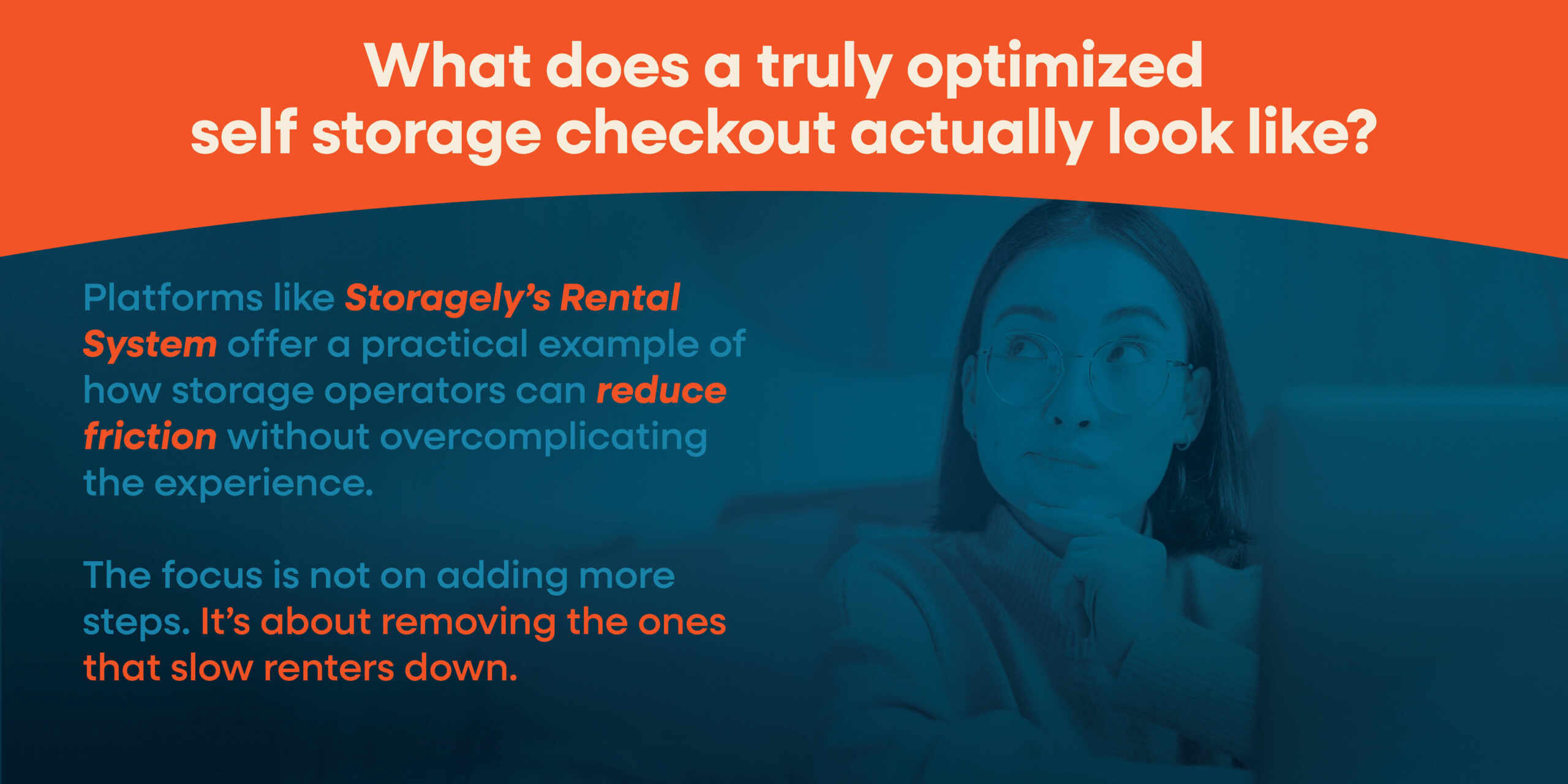 optimized-self-storage-checkout-information-next-to-woman