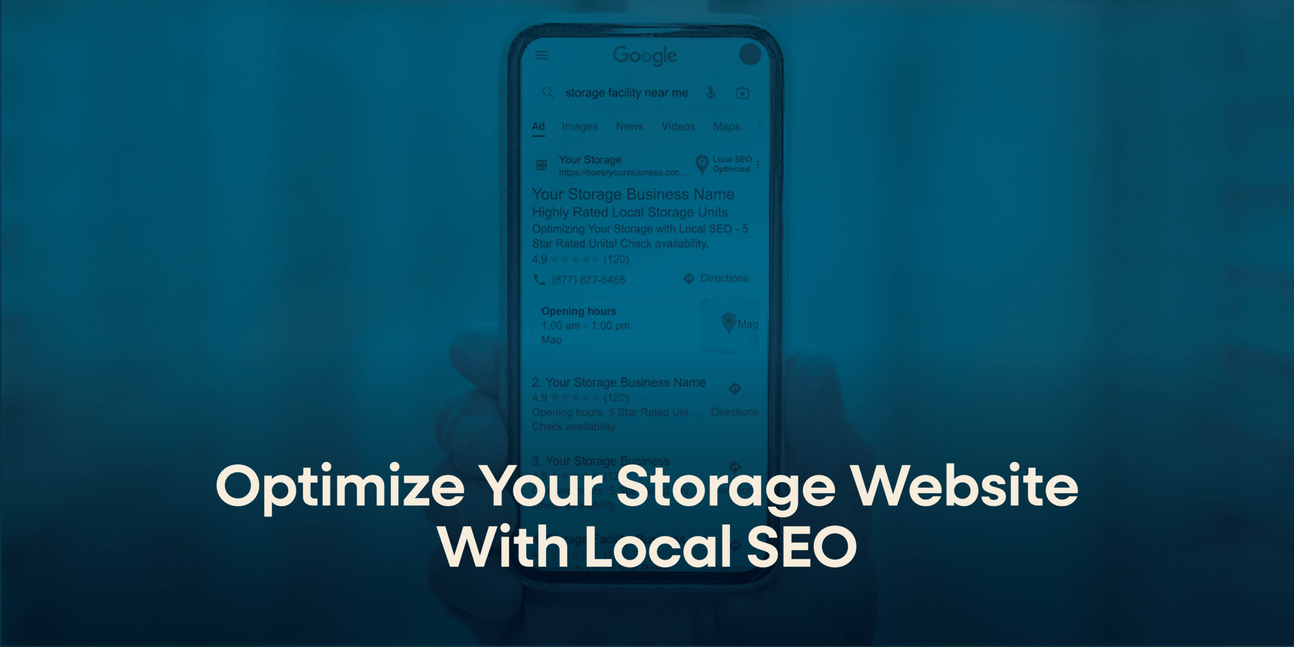 Optimize your storage website with local seo text.