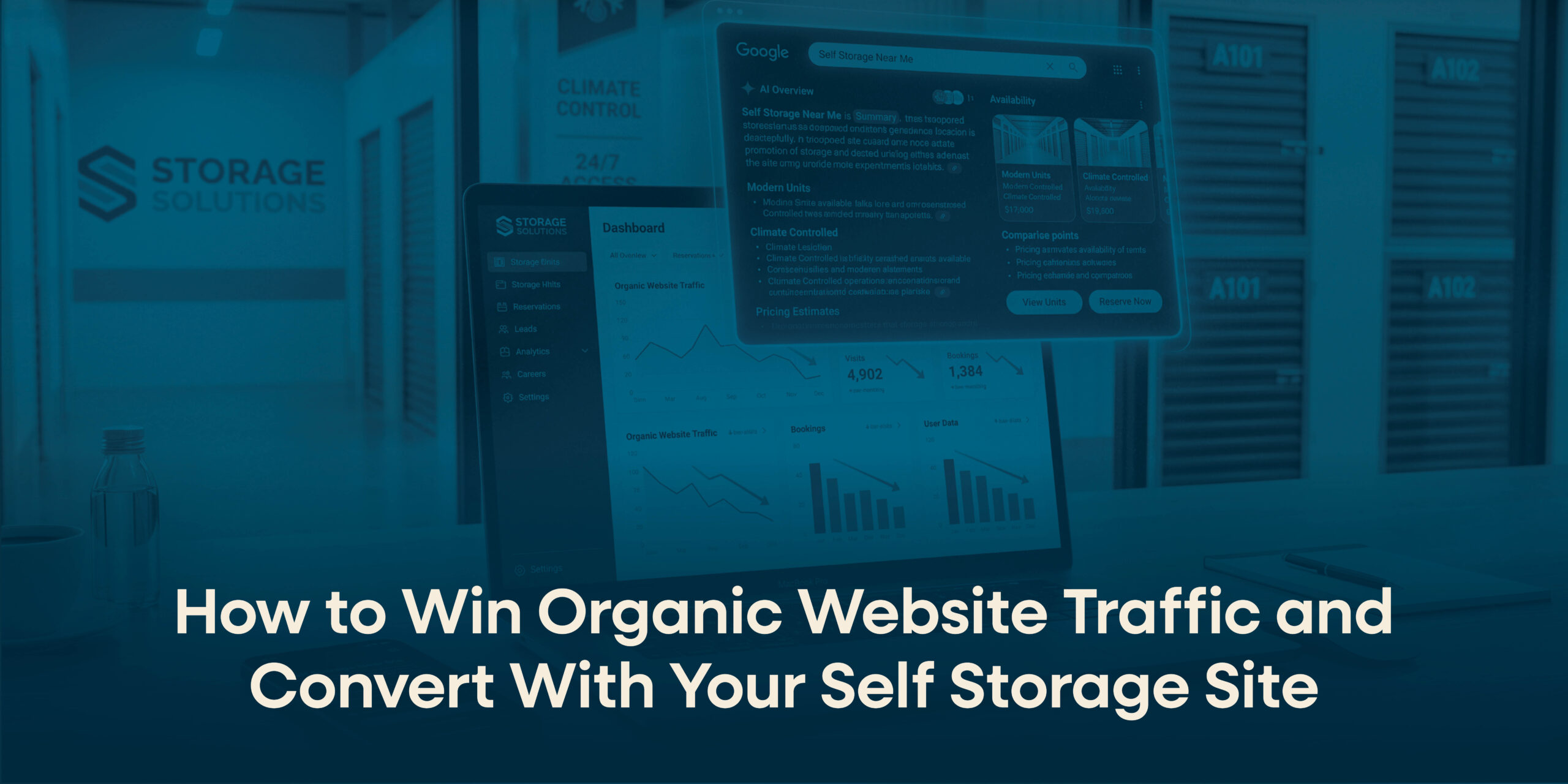 How is AI Search Affecting Your Self Storage Site Traffic? 2 Self storage AI results on computer.