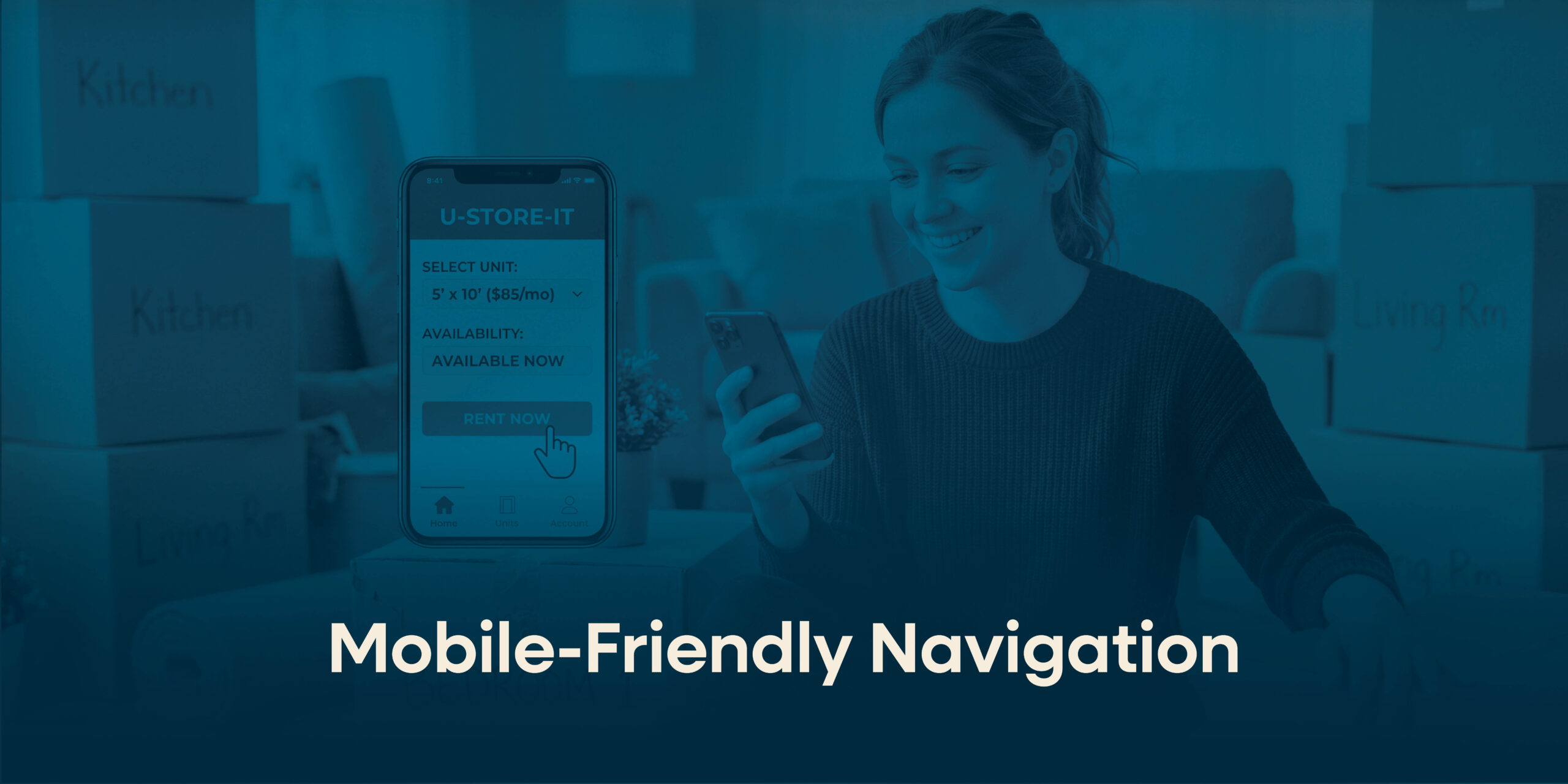 How is AI Search Affecting Your Self Storage Site Traffic? 6 Woman renting storage units on phone.